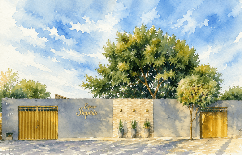 Ilustração em aquarela do Espaço Império